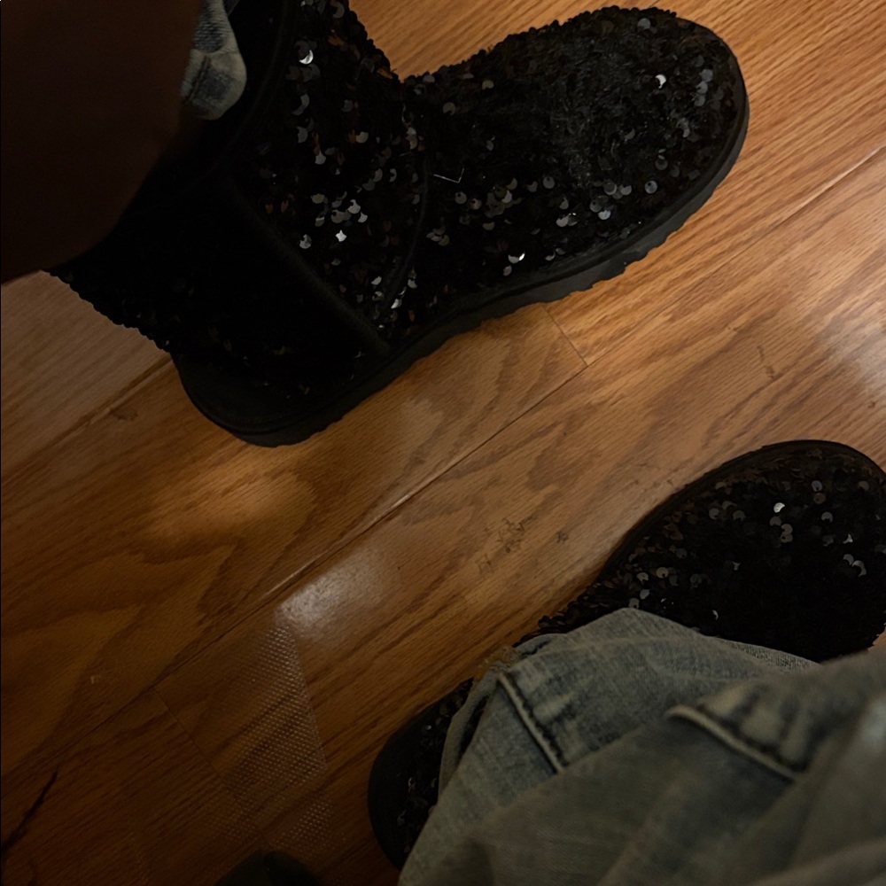 Ugg Black Sequin Winter Boots - image 1
